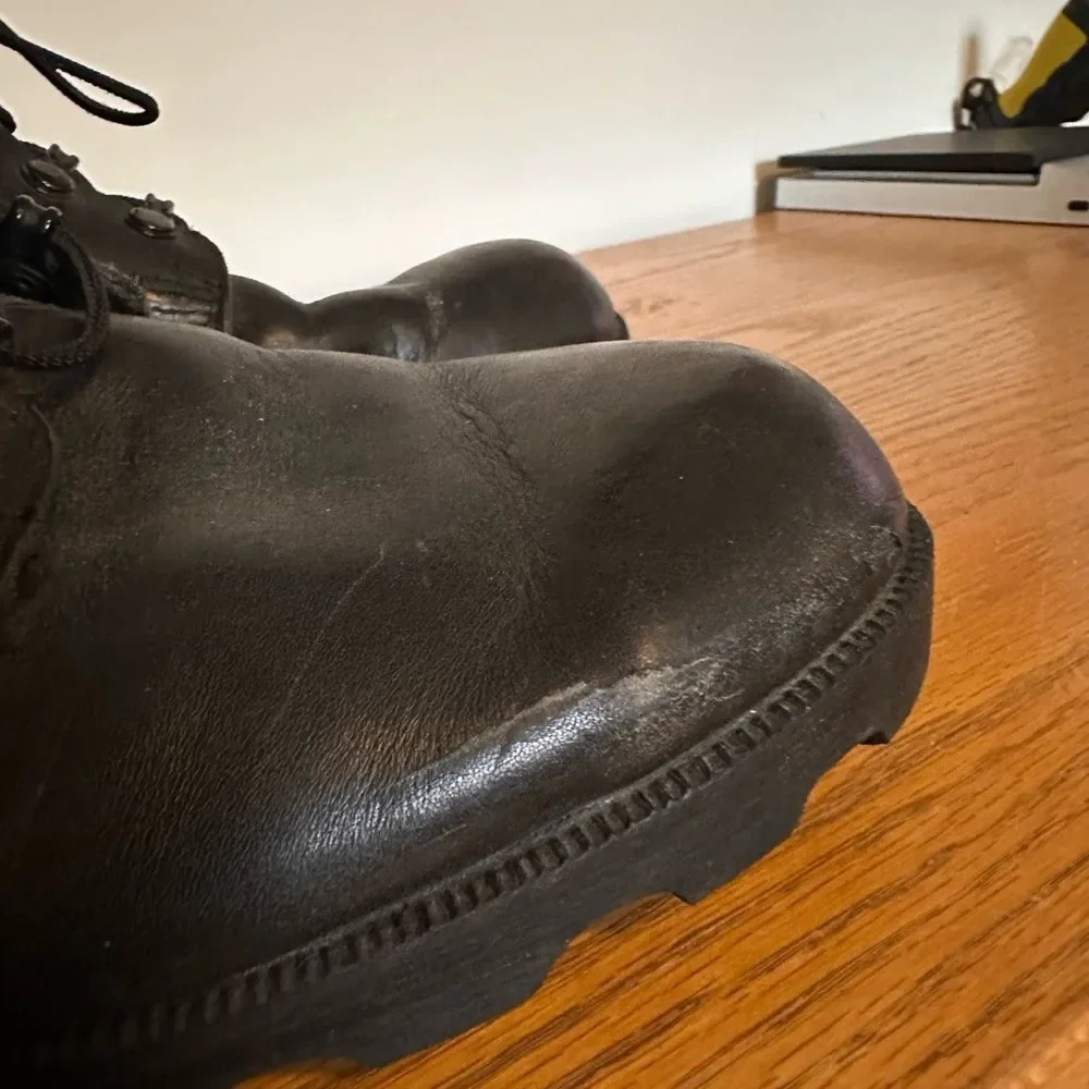 Vintage Military Men's Leather Combat Boots